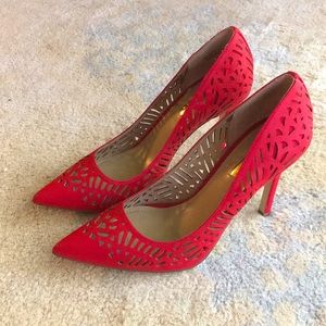 🔥 BCBGeneration Red Cutout Heels 🔥